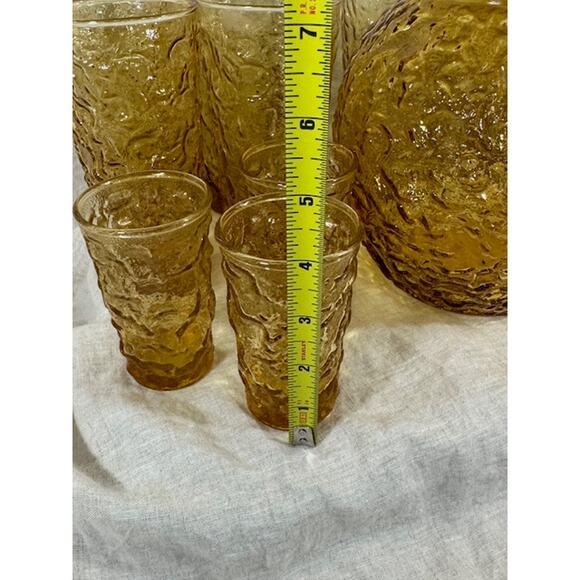 Vintage Anchor Hocking Lido Milano Honey Pitcher and Glass Set - Picture 6 of 9